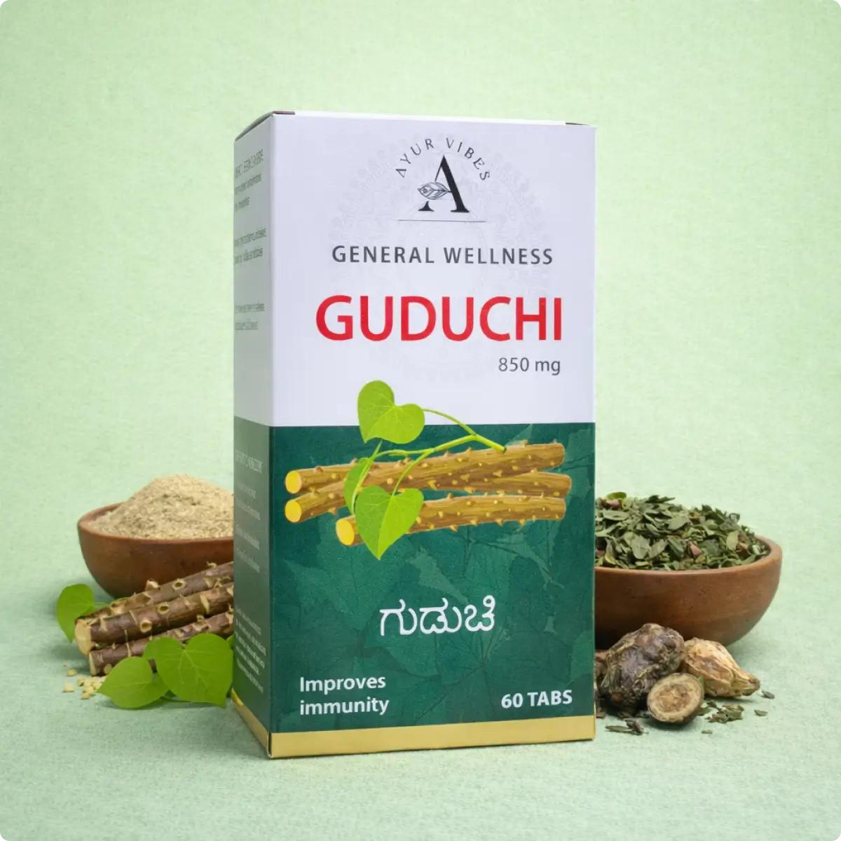 guduchi-tab Guduchi Tablet 850 Mg (60tabs) – Ayur Vibes - Image 1